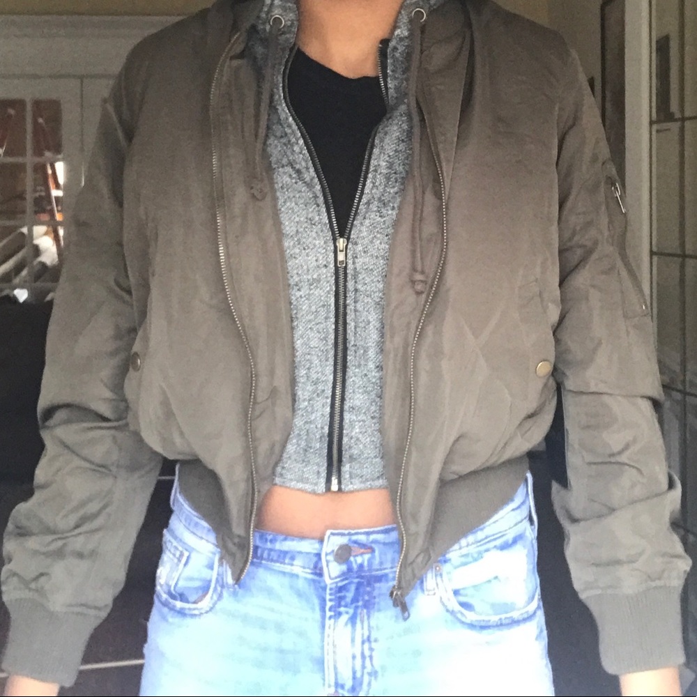 Hunter Green Bomber Jacket